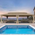 Alora Extra-Large Hardtop Gazebo With Galvanized Steel Double Roof, Curtains And Netting