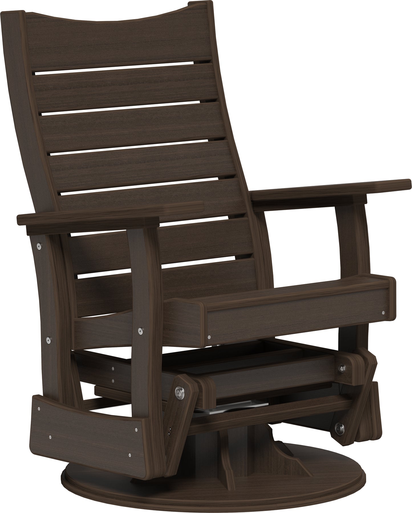 2' Swivel Contour Glider Brazilian Walnut