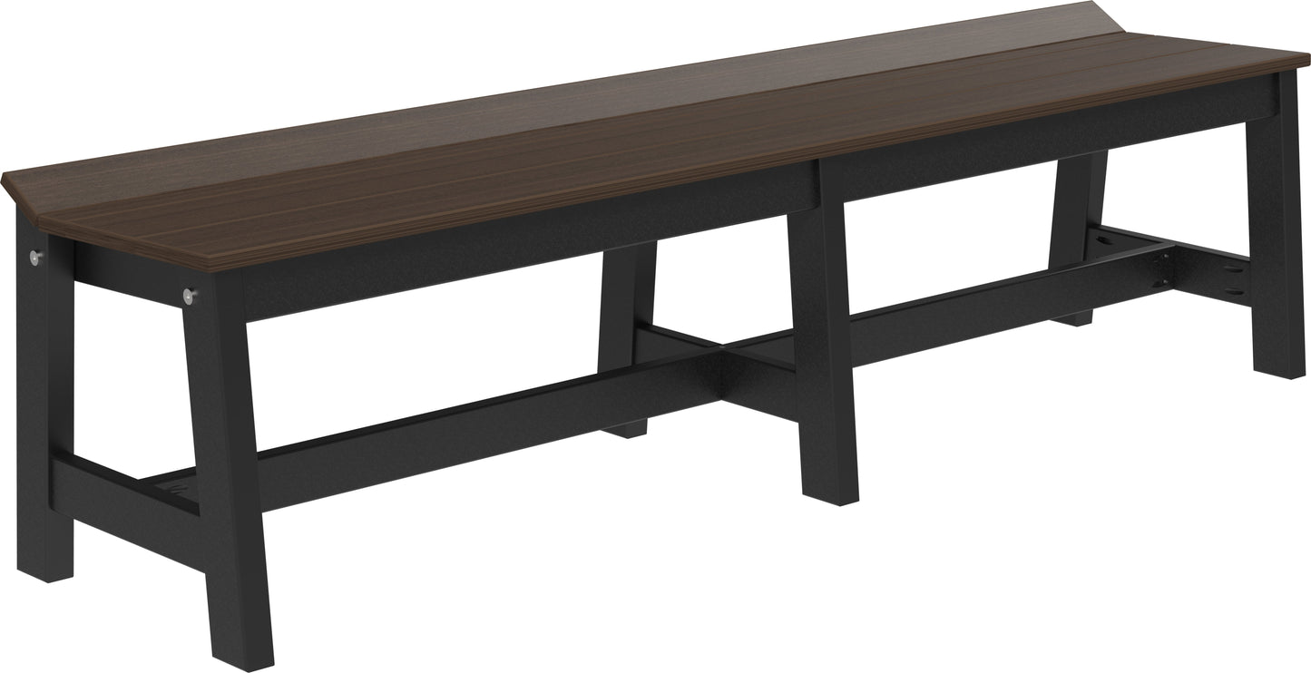 Café Dining Bench (72") Brazilian Walnut & Black
