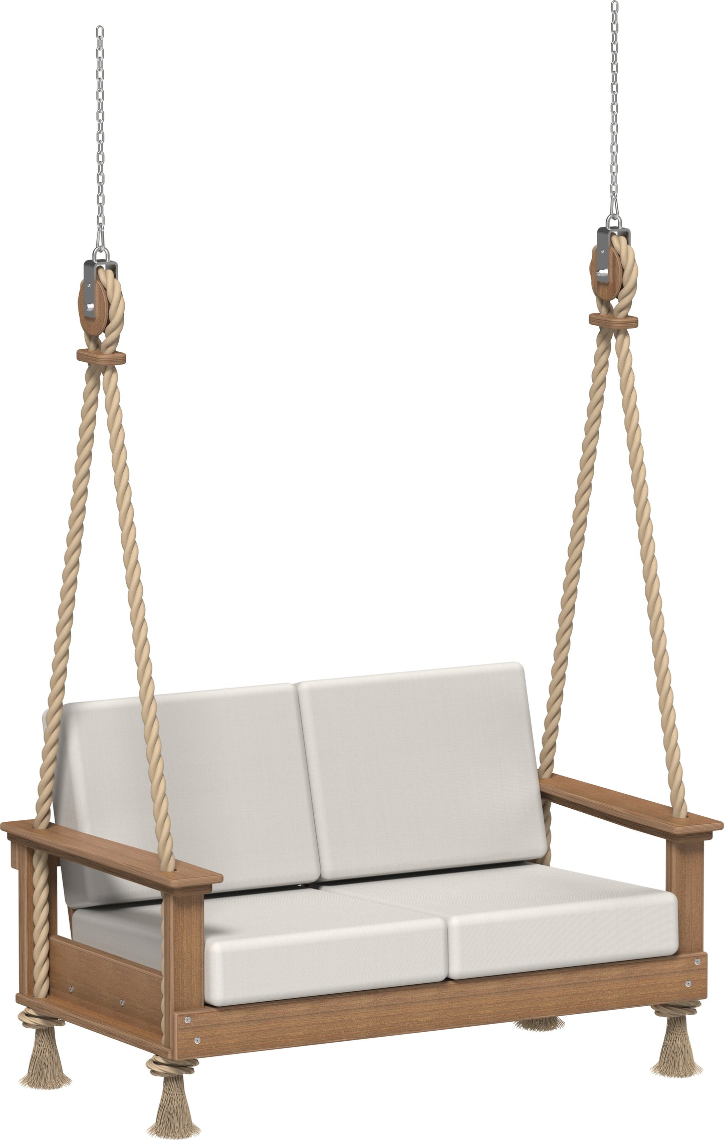 Lanai Deep Seating Loveseat Swing Antique Mahogany / Canvas