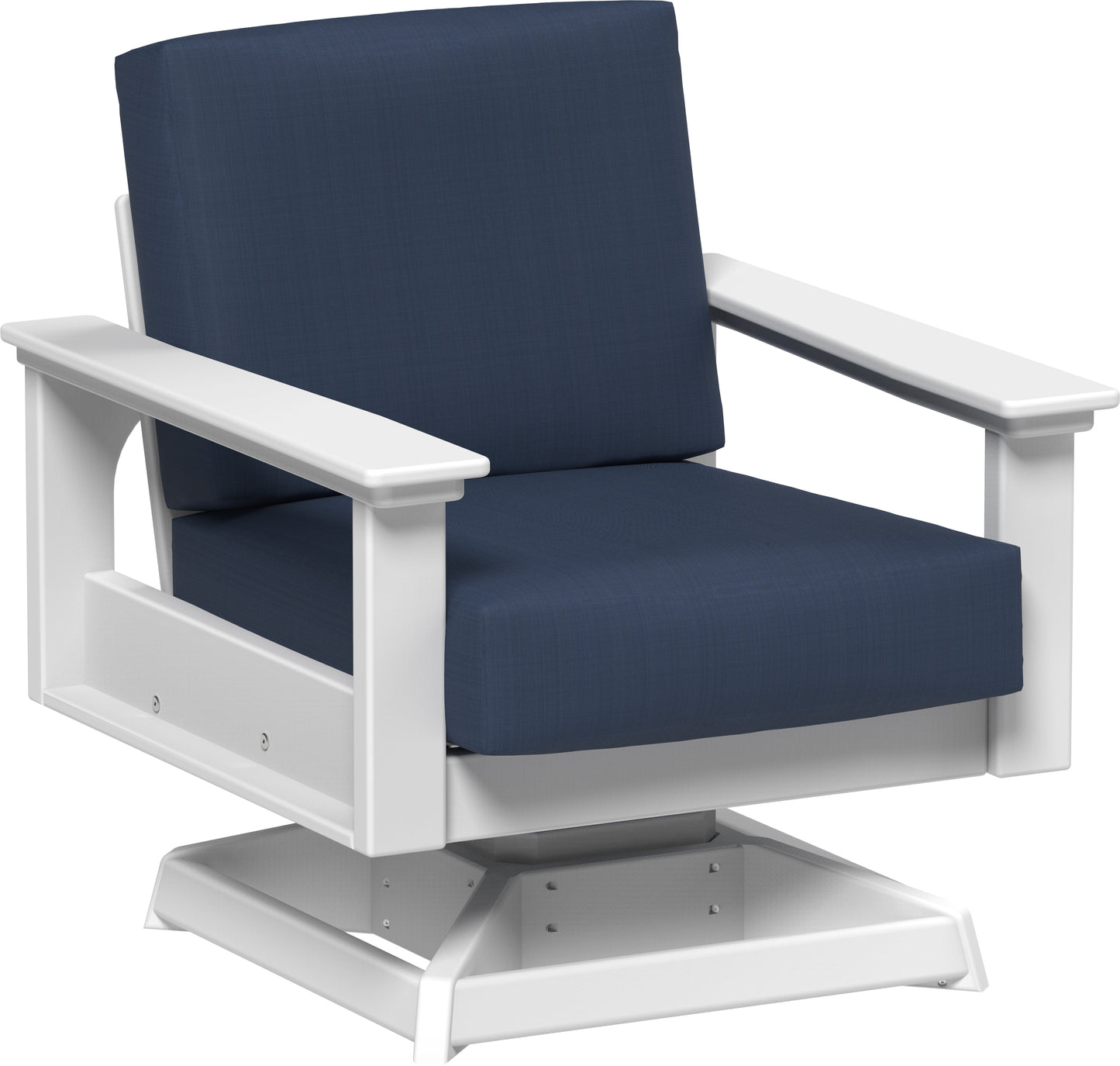 Lanai Deep Seating Swivel Rocker White / Spectrum Indigo