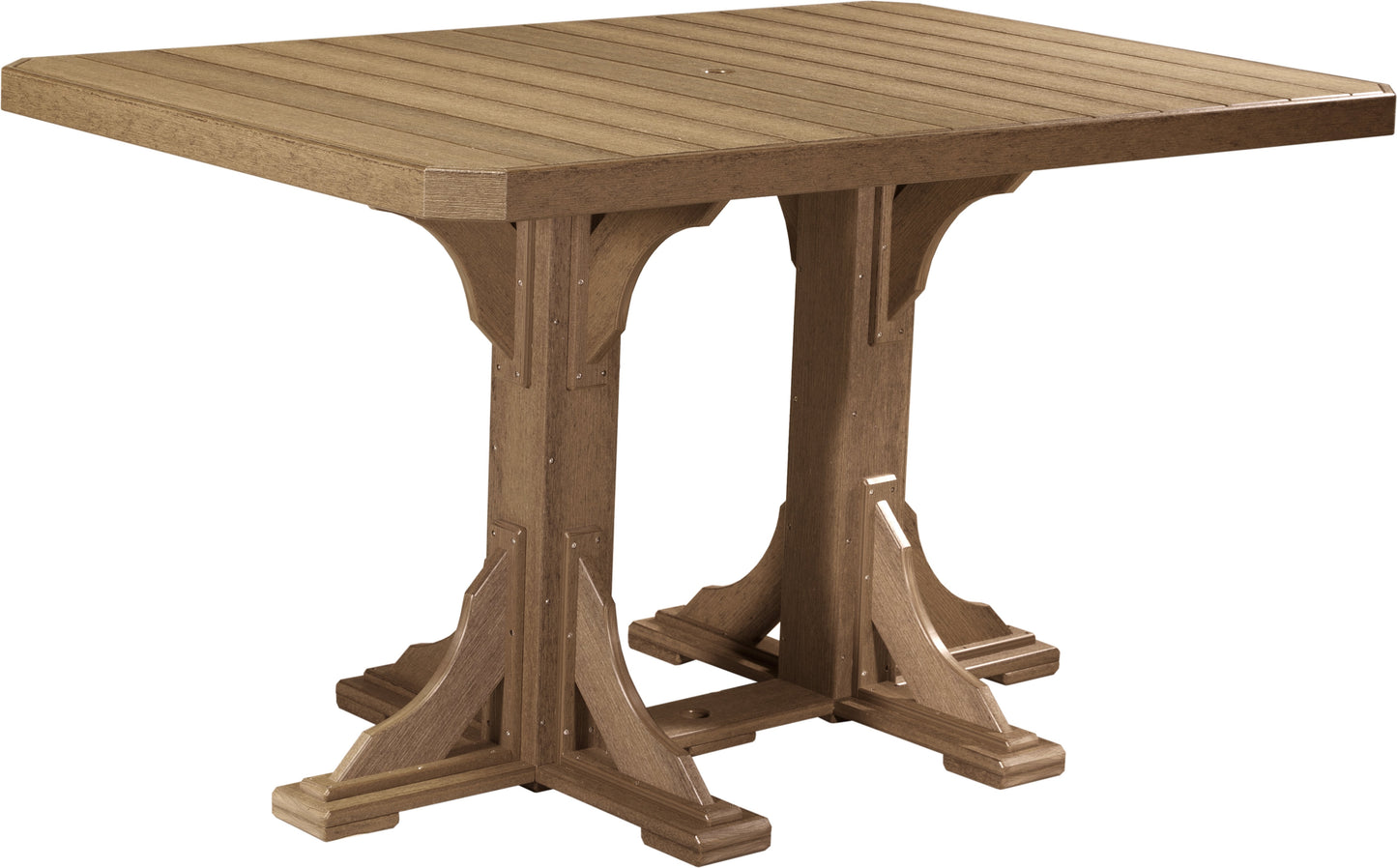 4' x 6' Rectangular Table Antique Mahogany / Bar Height