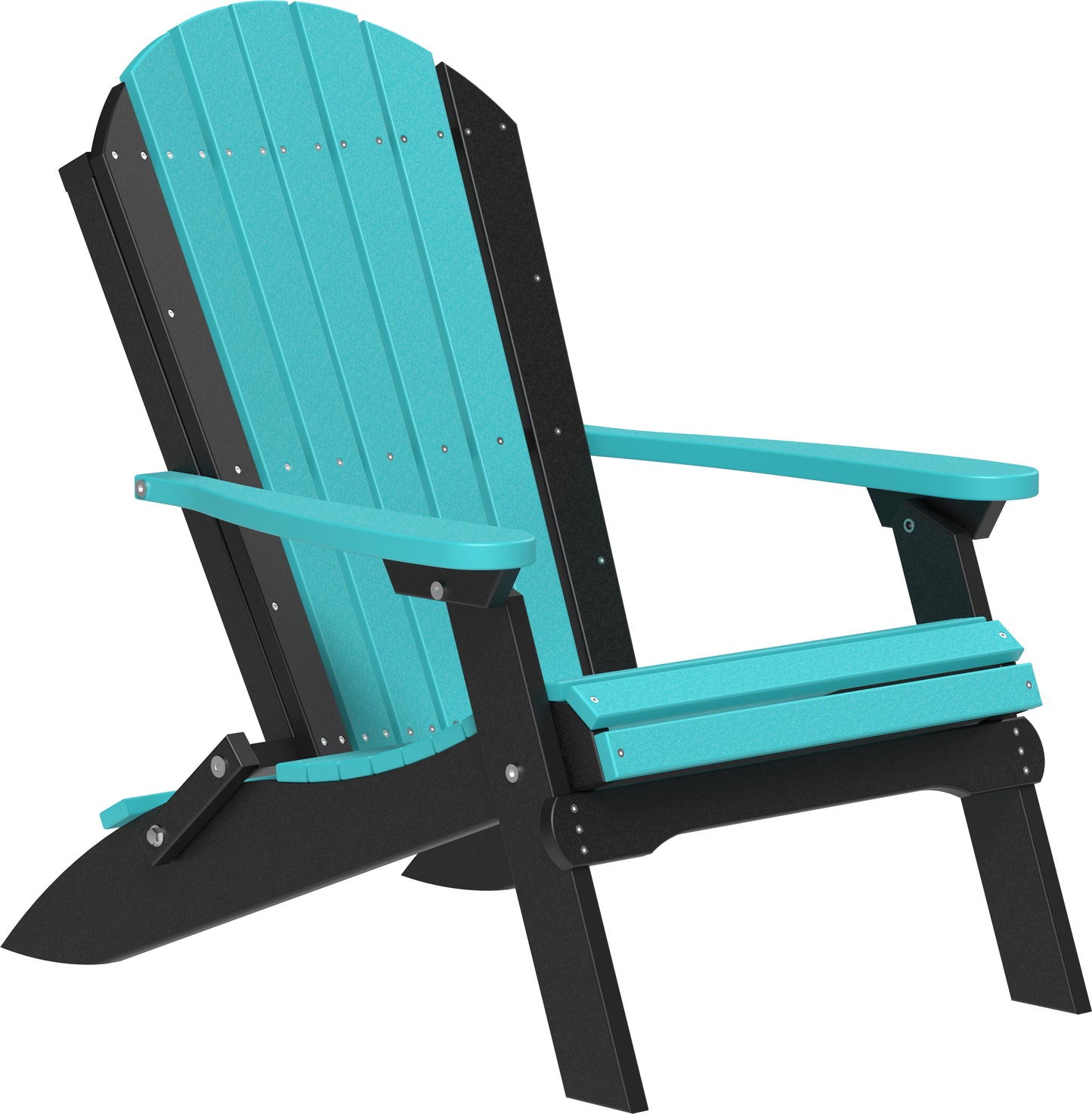 Folding Adirondack Chair Aruba Blue & Black