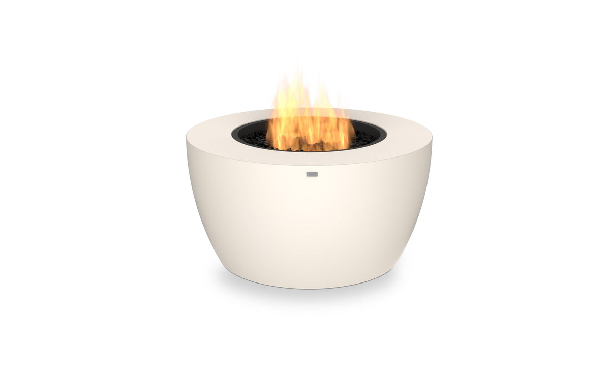 EcoSmart Fire Pod 40 Fire Pit in Bone, gas burner