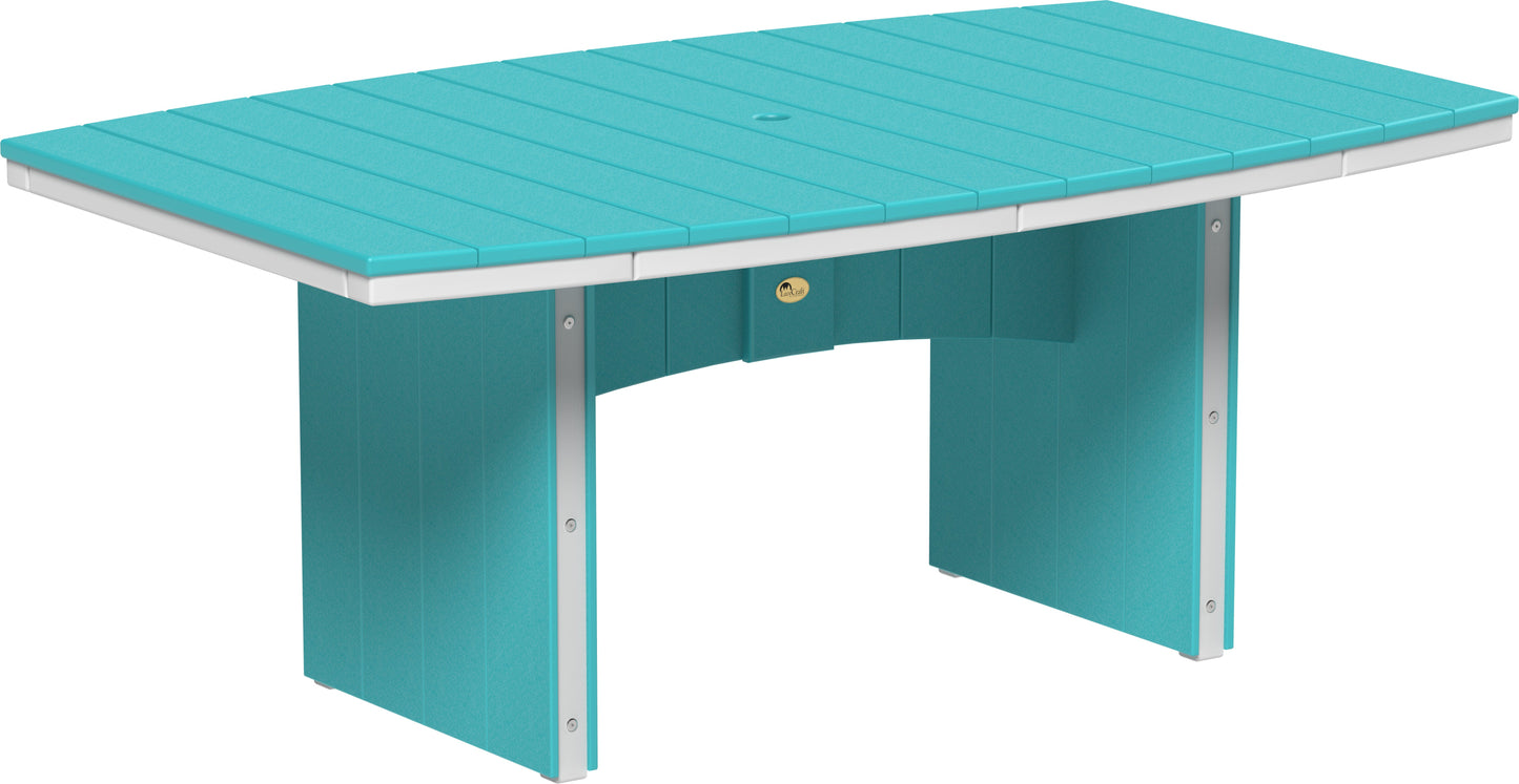 Urban Dining Table (4' x 6' Oval) Aruba Blue & White / Dining Height