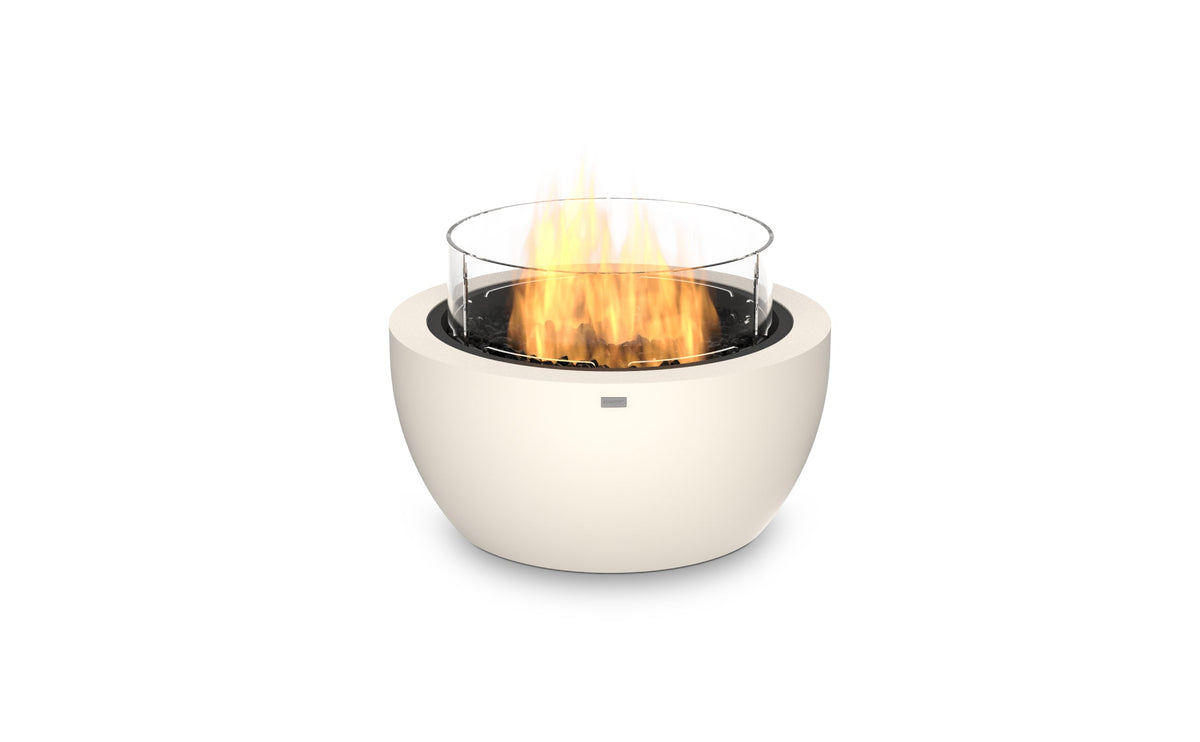EcoSmart Fire Pod 30 Fire Pit in Bone, gas burner