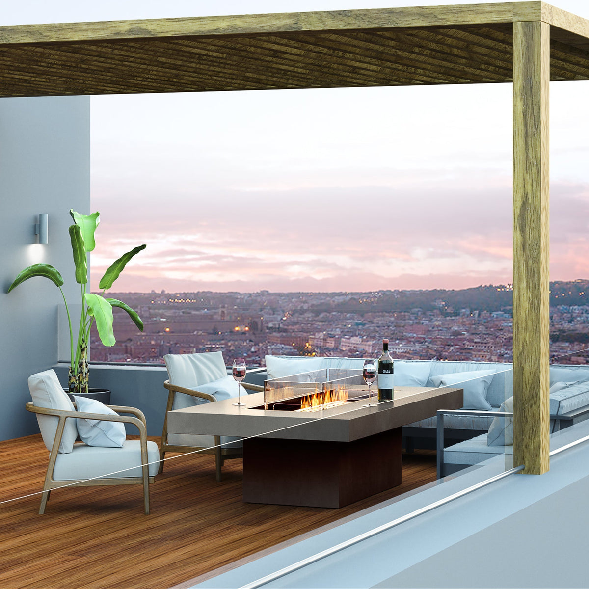 Gin 90 Dining Fire Table
