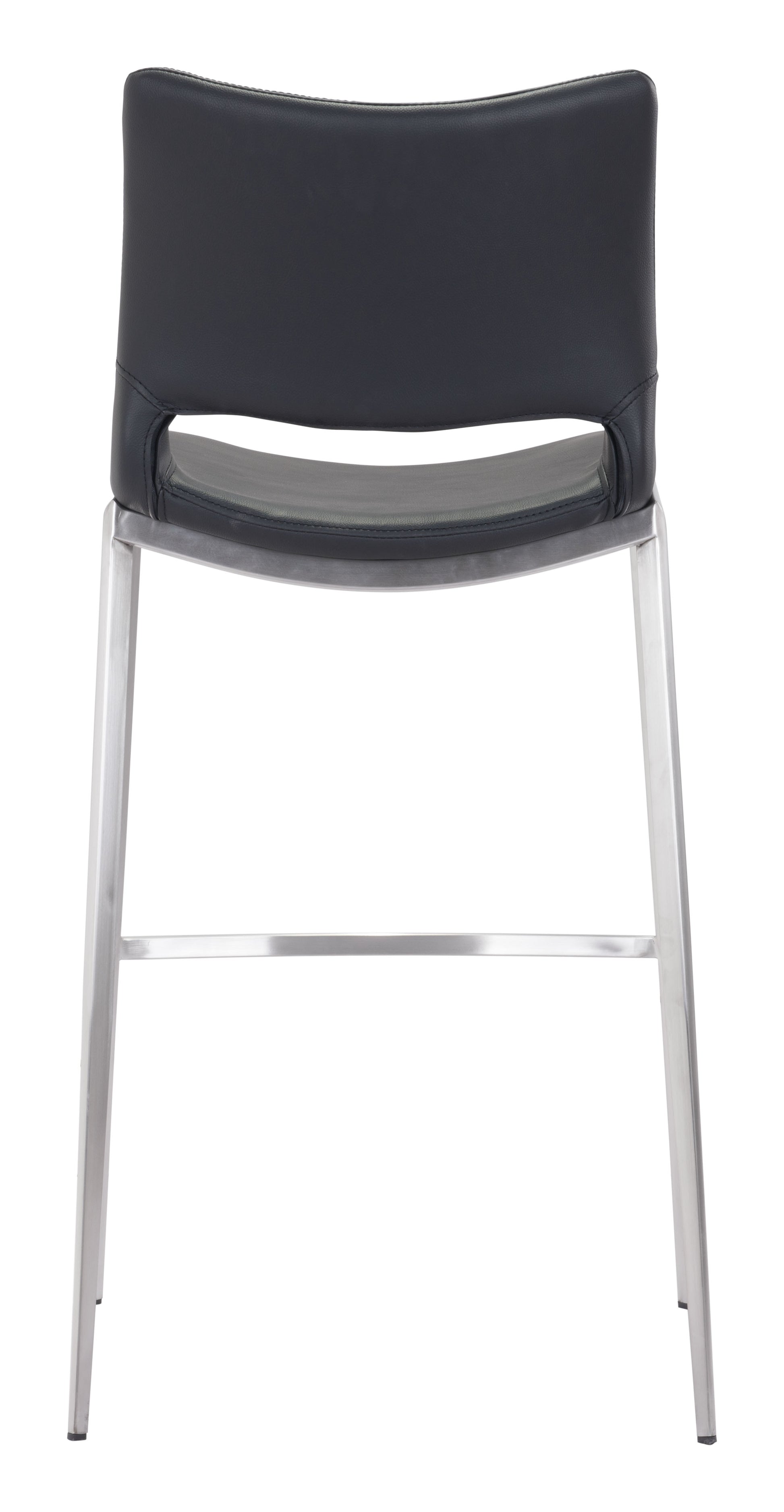 Ace Barstool (Set of 2) - Black & Silver