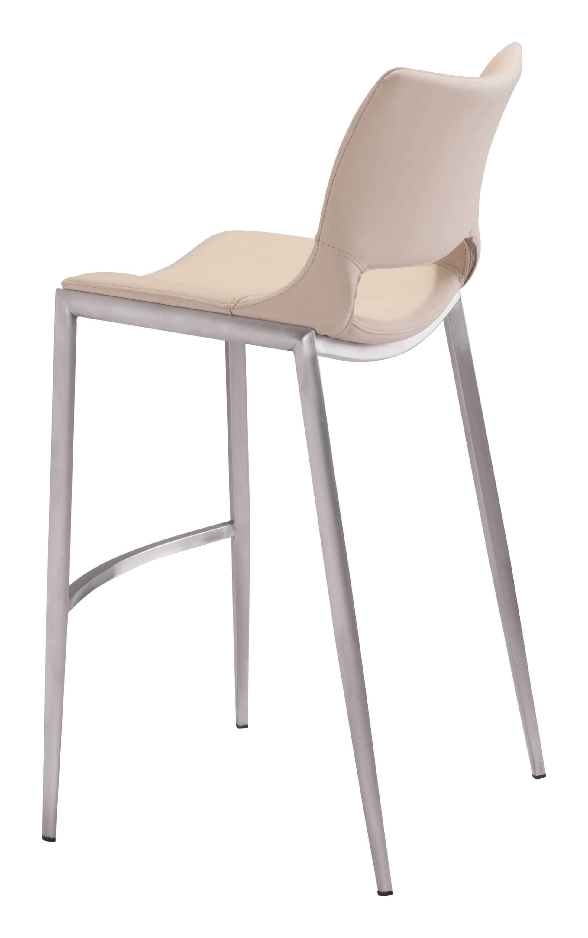 Ace Barstool (Set of 2) - Light Pink & Silver