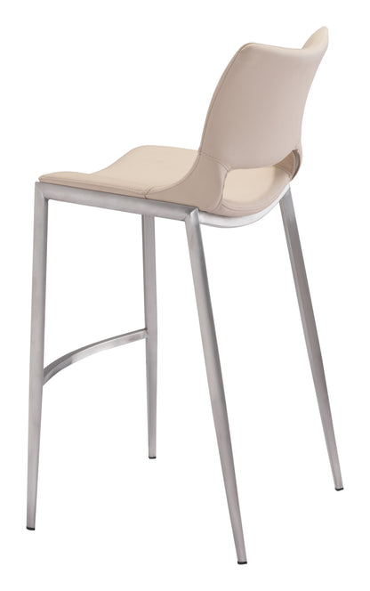 Ace Barstool (Set of 2) - Light Pink & Silver