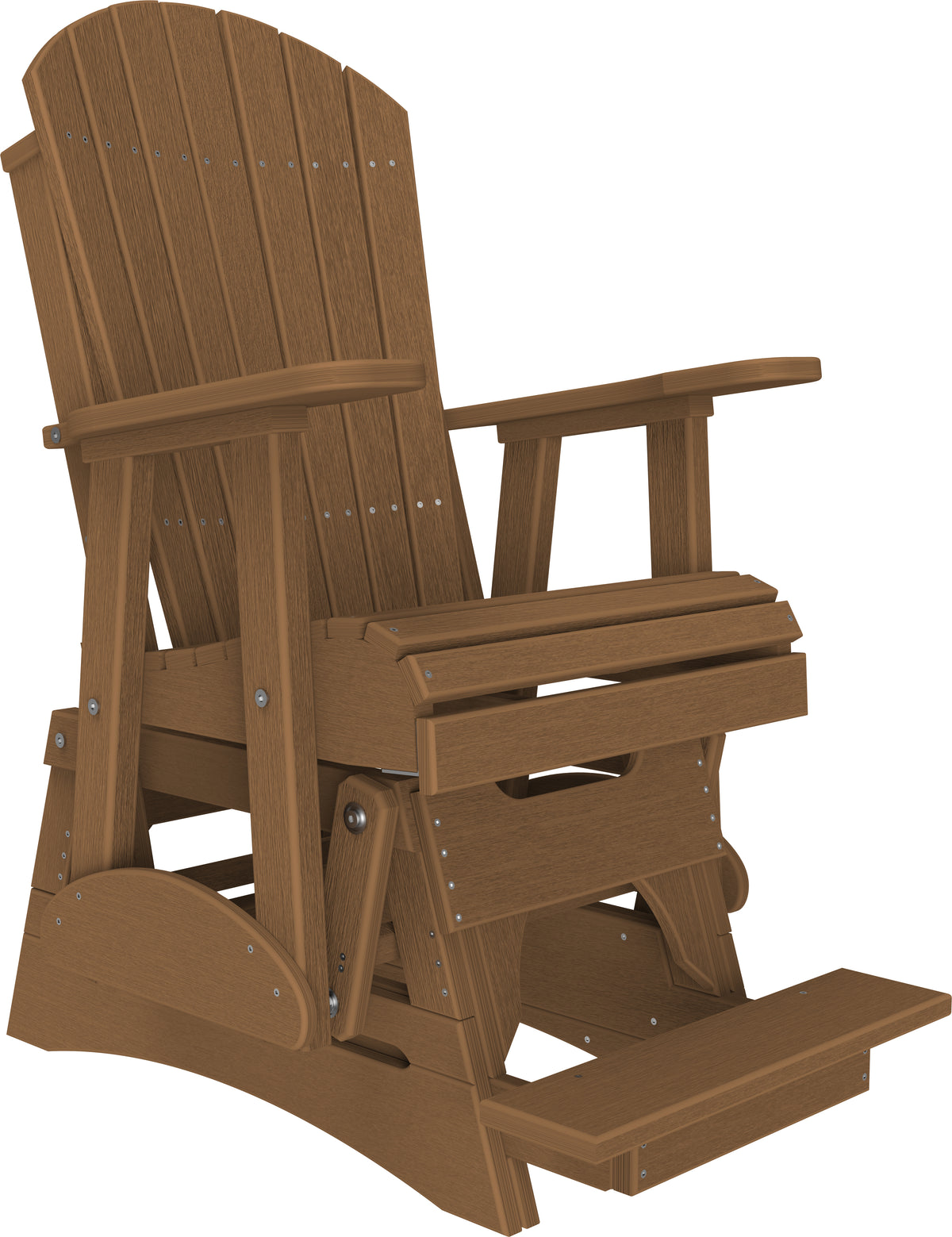 2' Adirondack Balcony Glider Antique Mahogany