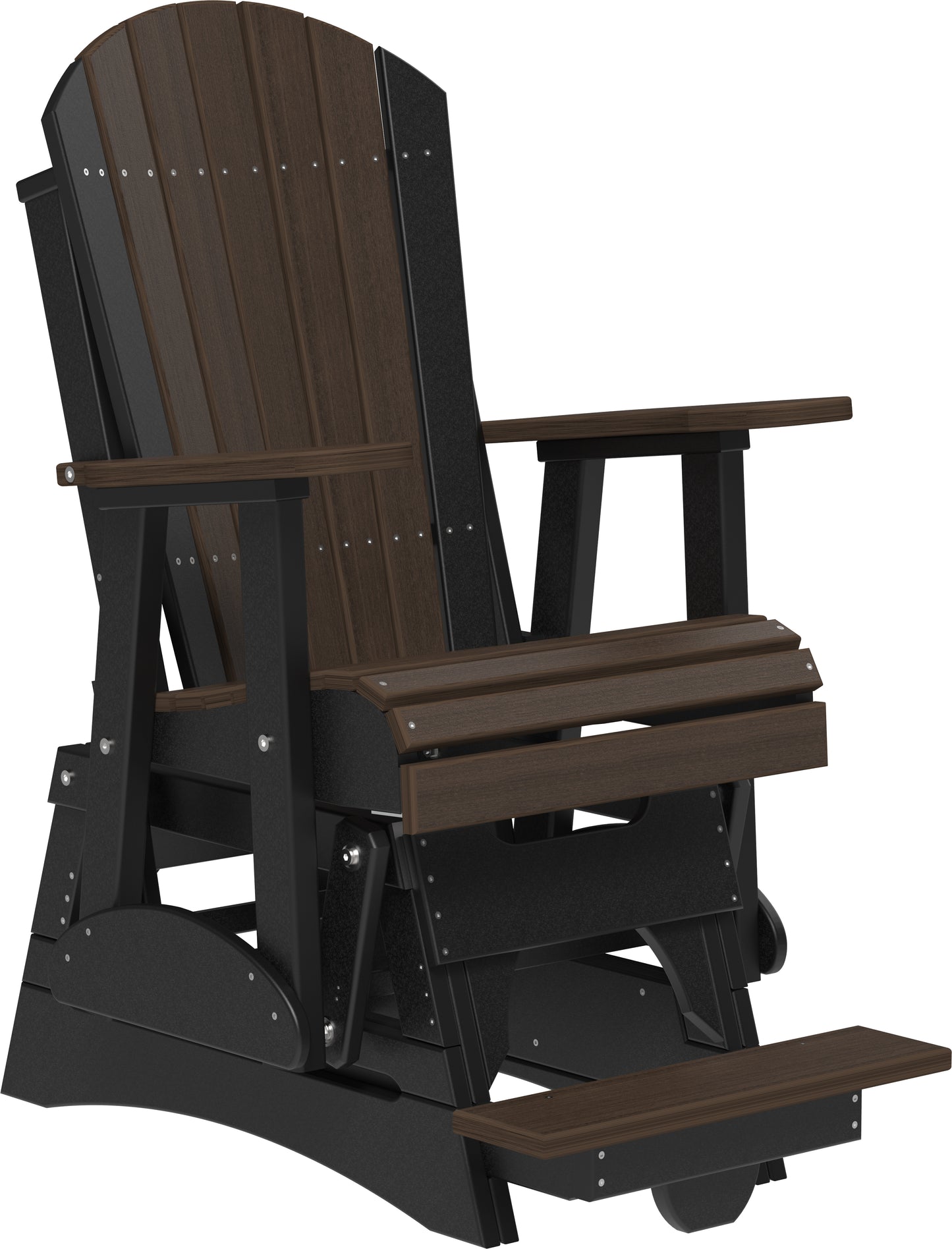 2' Adirondack Balcony Glider Brazilian Walnut & Black