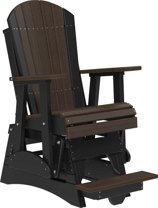 2' Adirondack Balcony Glider Brazilian Walnut & Black