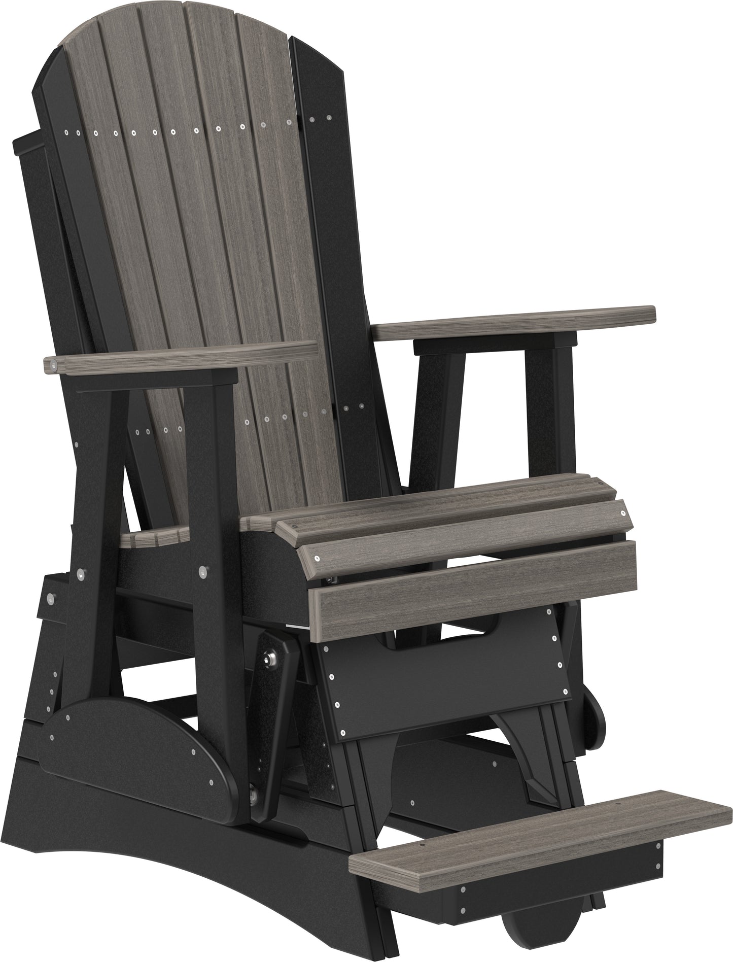 2' Adirondack Balcony Glider Coastal Gray & Black