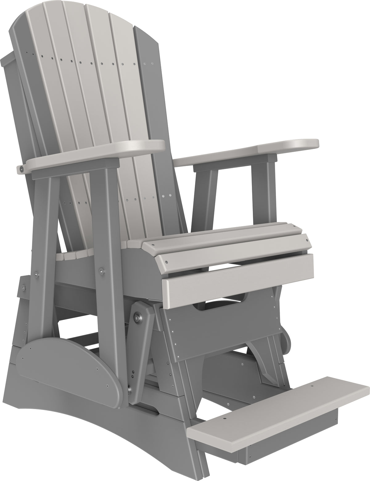 2' Adirondack Balcony Glider Dove Gray & Slate