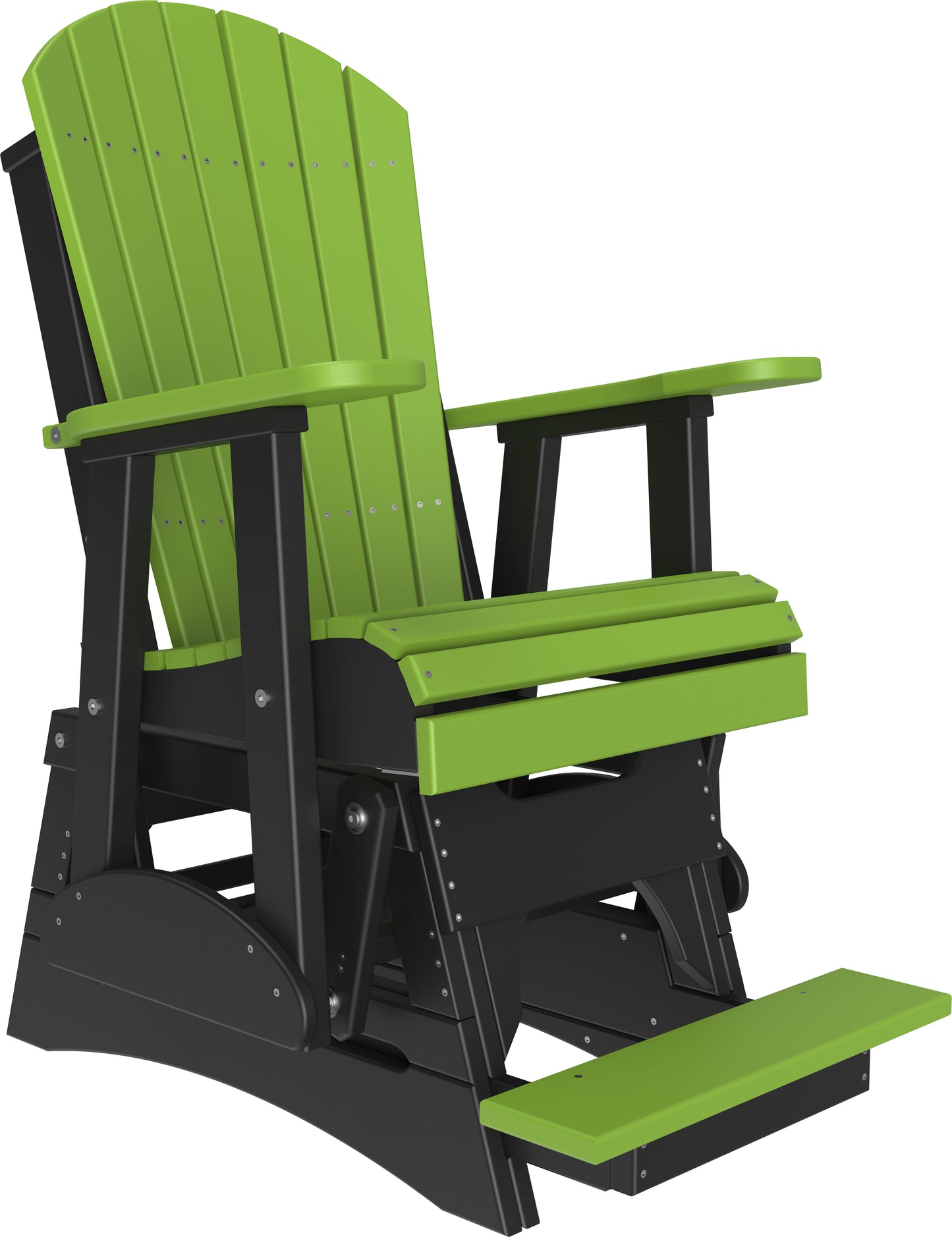 2' Adirondack Balcony Glider Lime Green & Black