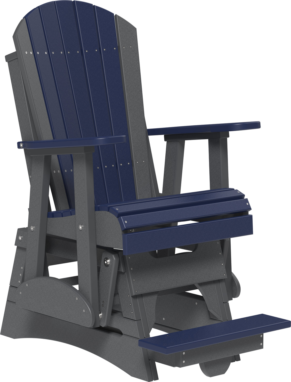 2' Adirondack Balcony Glider Patriot Blue & Slate