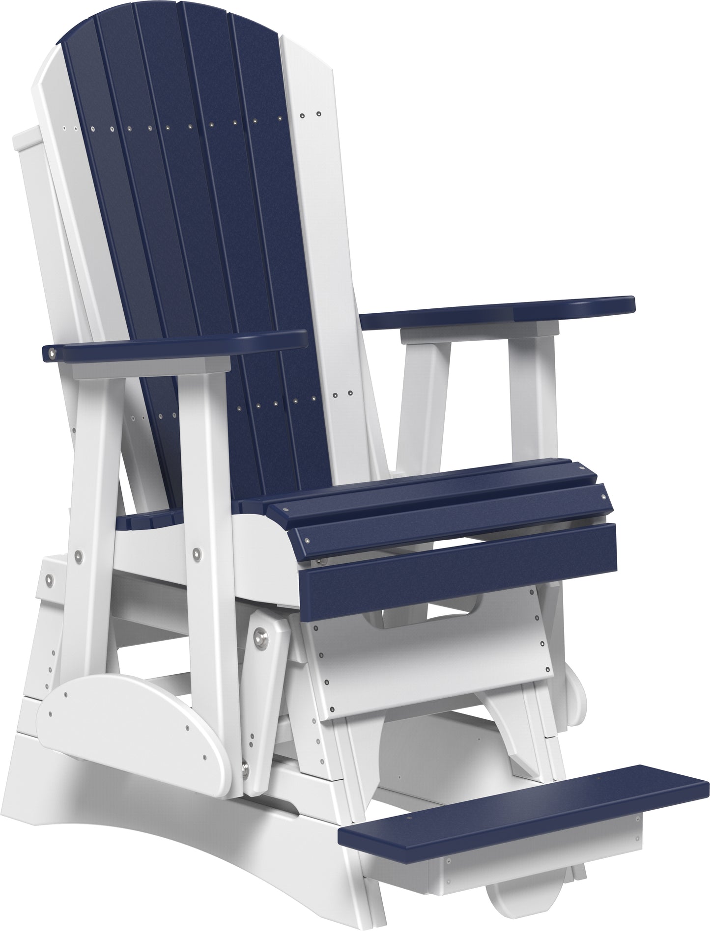 2' Adirondack Balcony Glider Patriot Blue & White