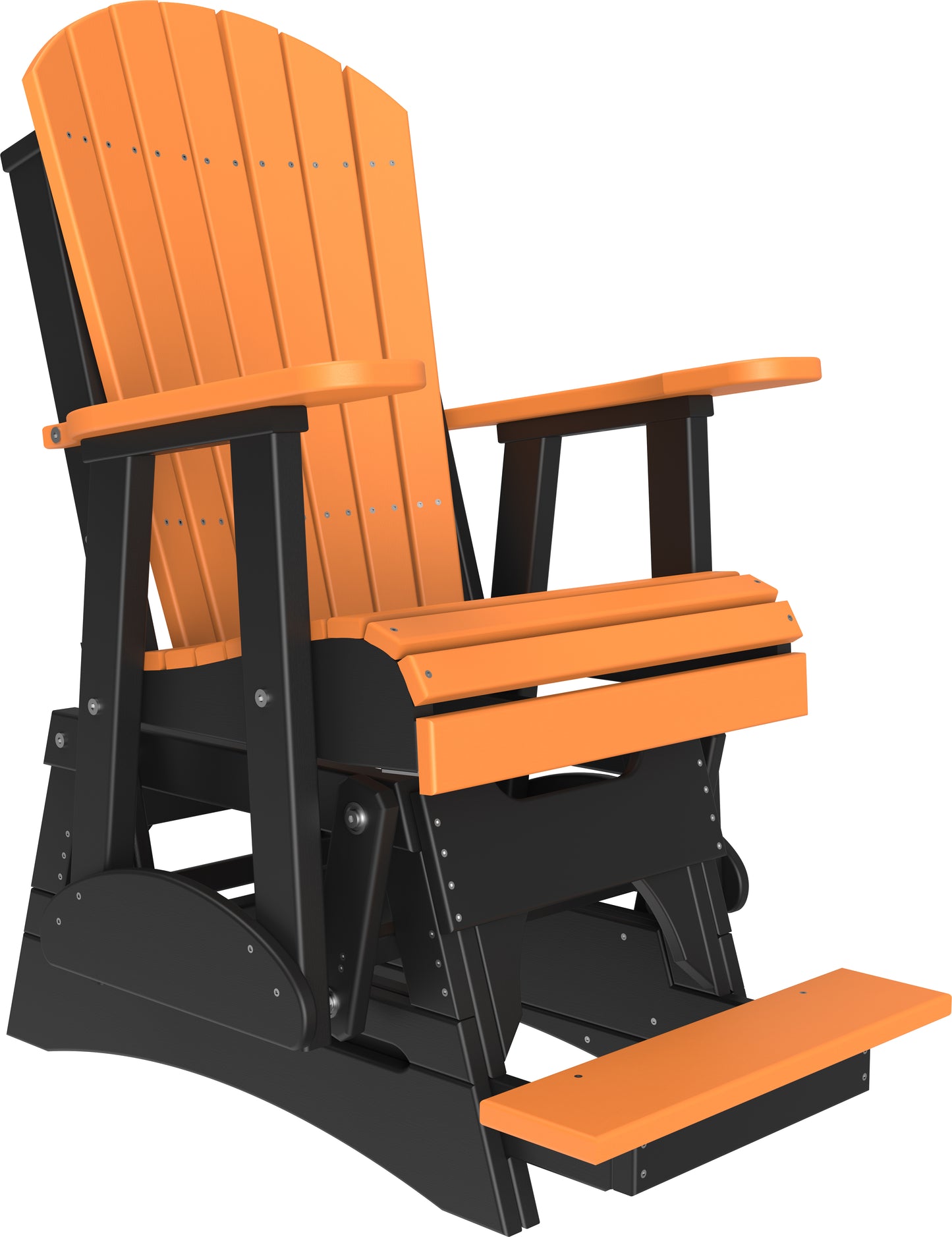 2' Adirondack Balcony Glider Tangerine & Black