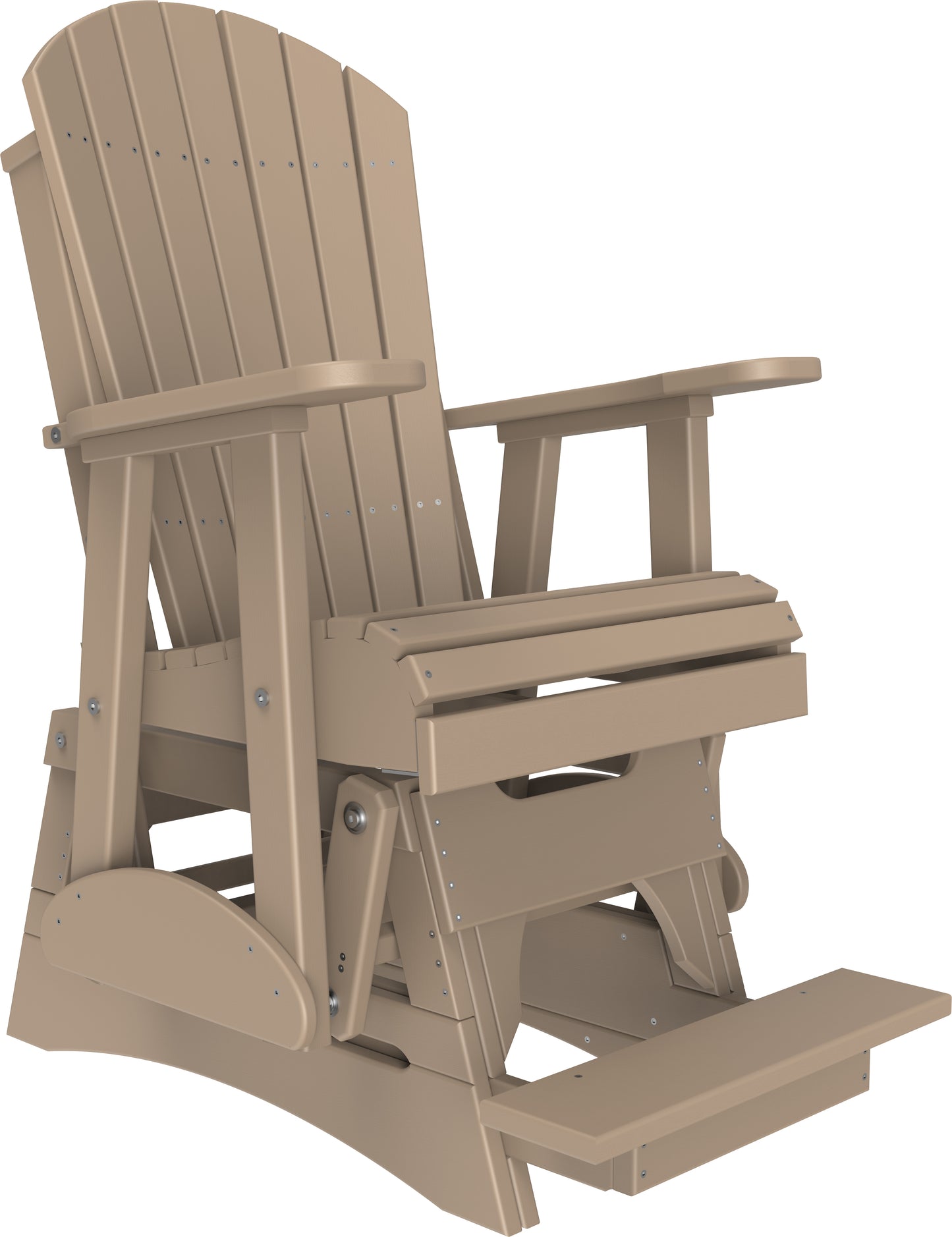 2' Adirondack Balcony Glider Weatherwood