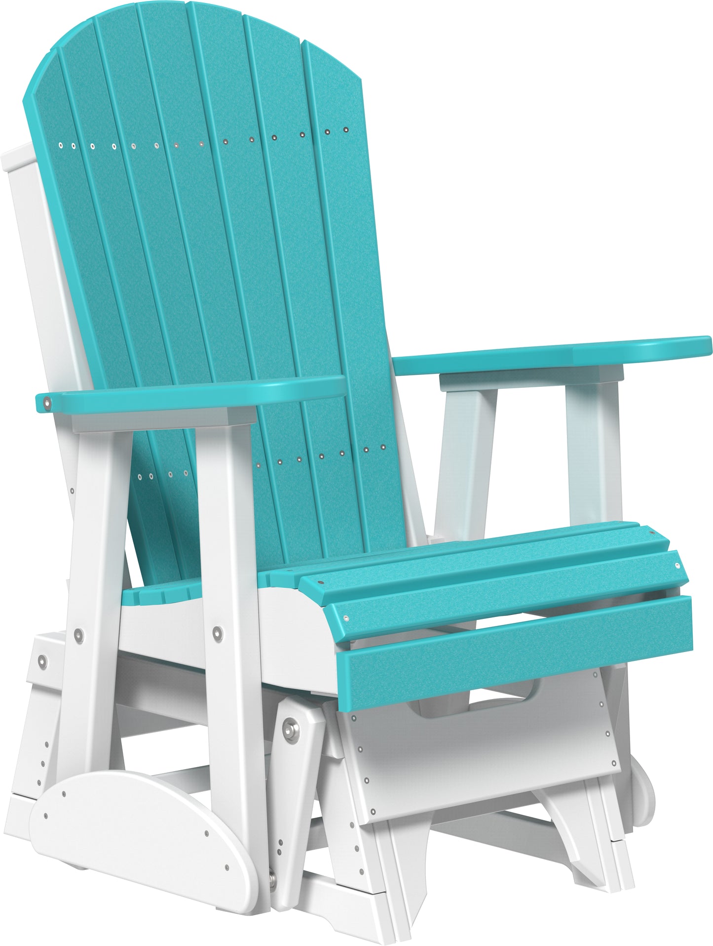 2' Adirondack Glider Aruba Blue & White