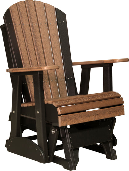 2' Adirondack Glider Antique Mahogany & Black