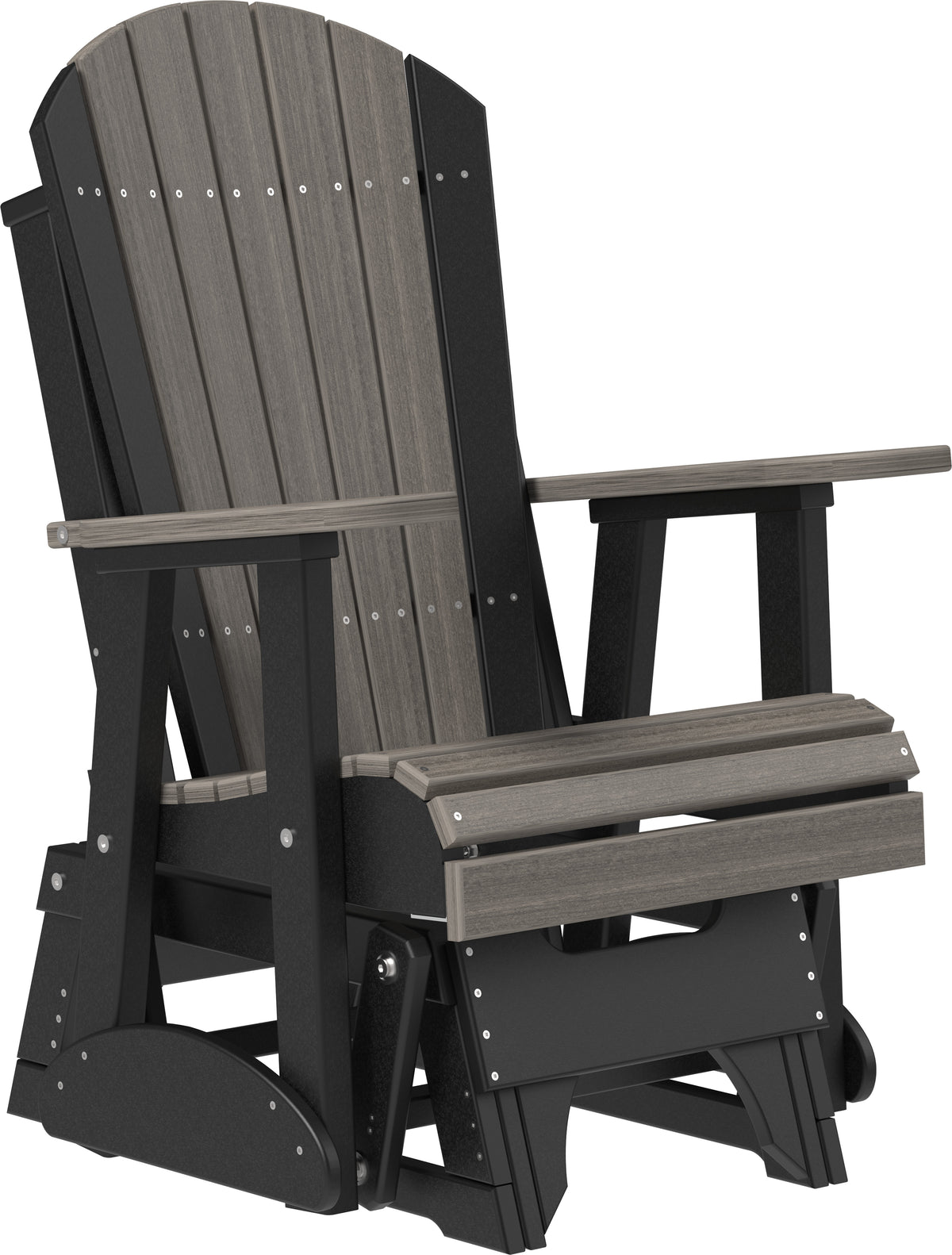 2' Adirondack Glider Coastal Gray & Black