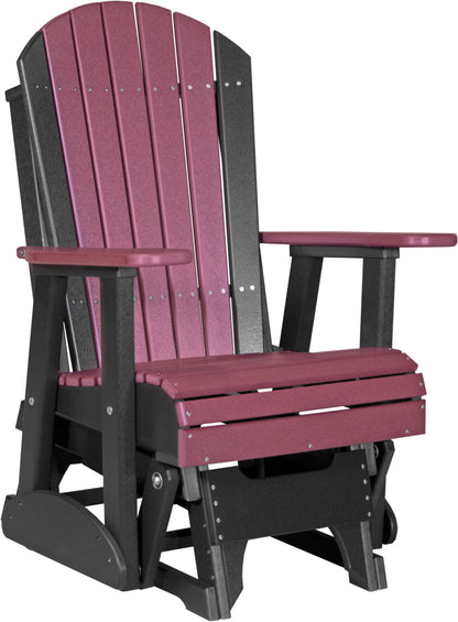 2' Adirondack Glider Cherrywood & Black
