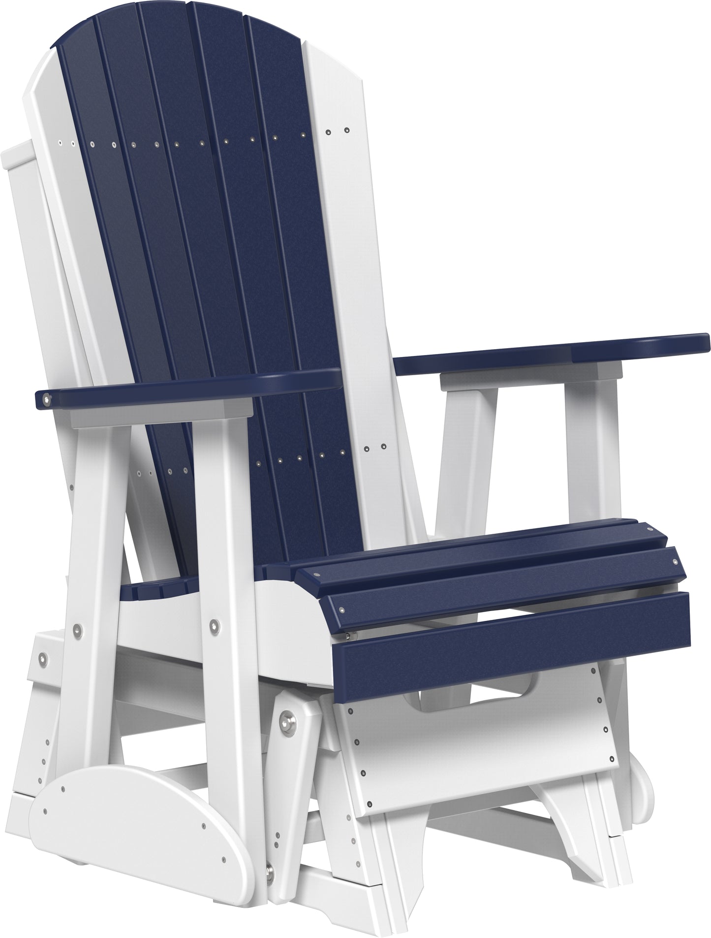 2' Adirondack Glider Patriot Blue & White