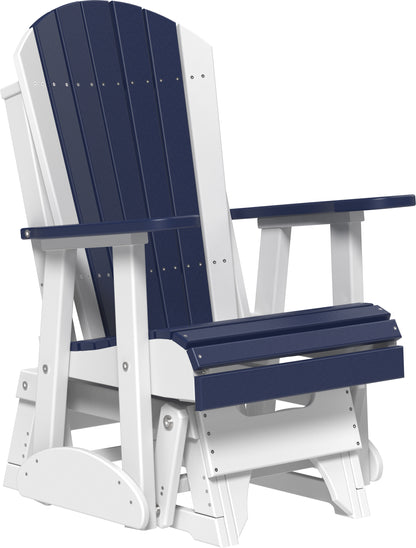 2' Adirondack Glider Patriot Blue & White