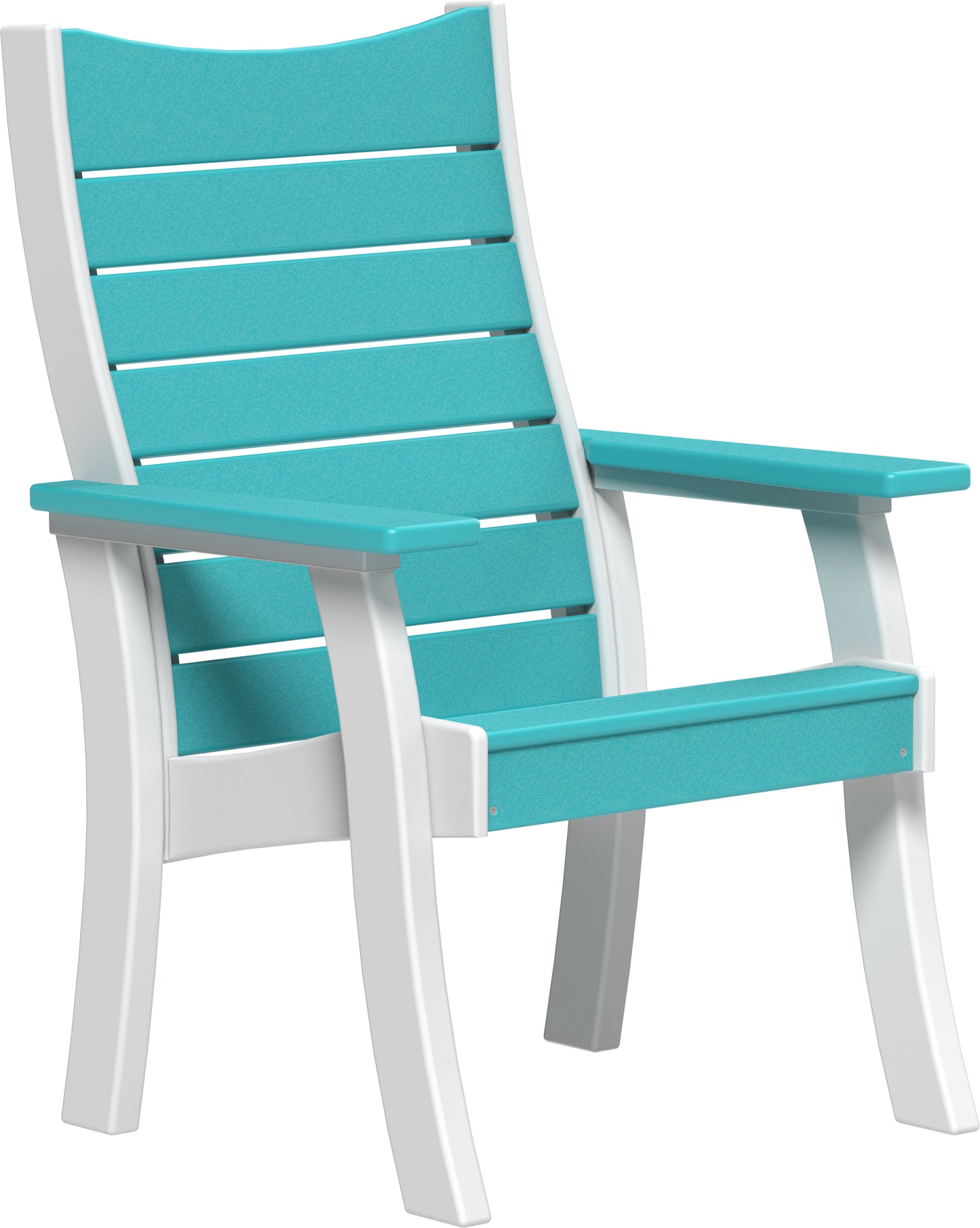 2' Contour Bench Aruba Blue & White