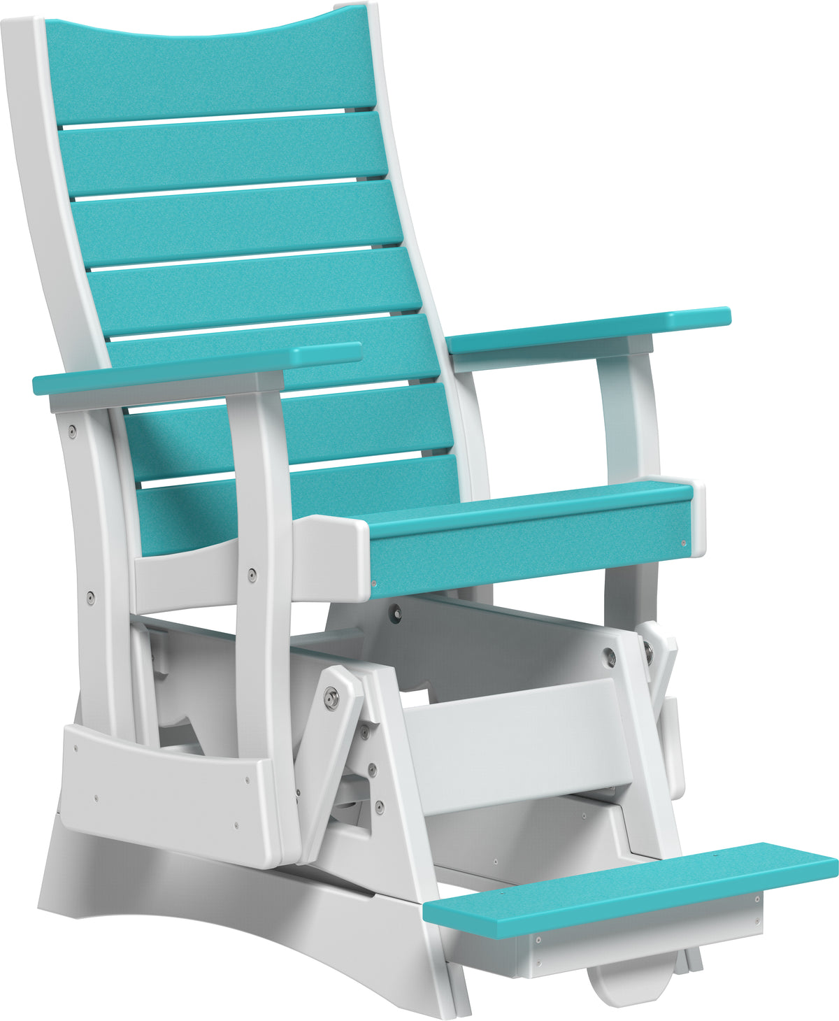 2' Contour Balcony Glider Aruba Blue & White