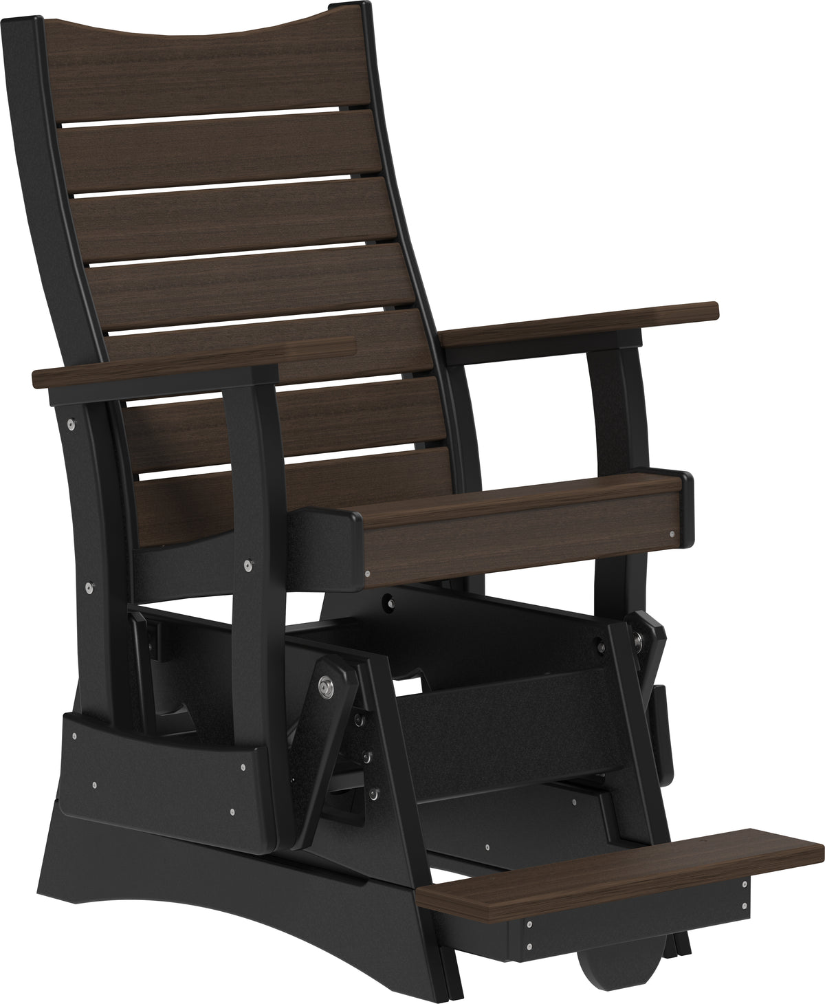 2' Contour Balcony Glider Brazilian Walnut & Black
