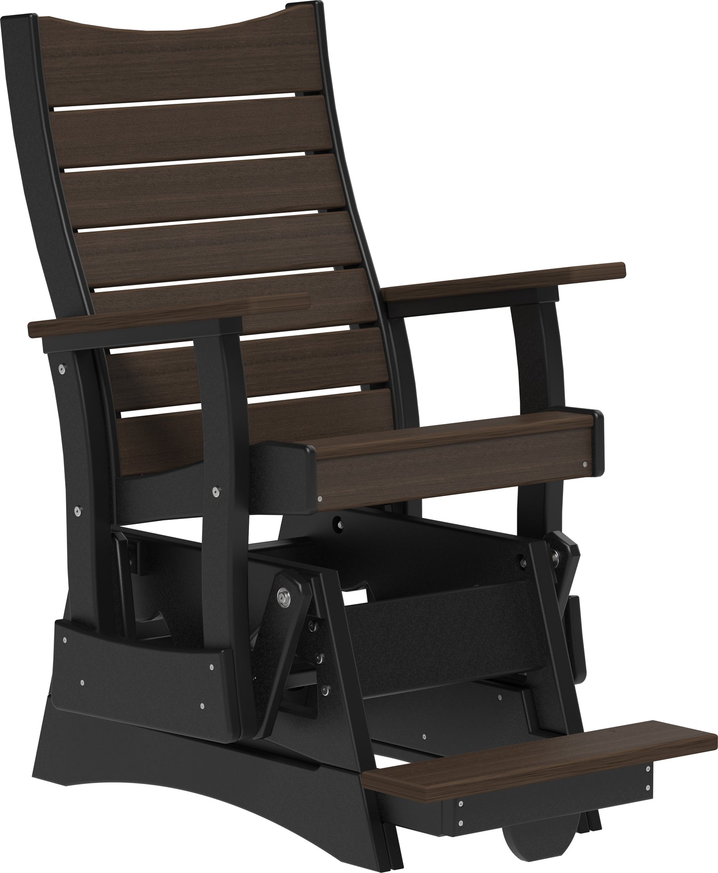 2' Contour Balcony Glider Brazilian Walnut & Black
