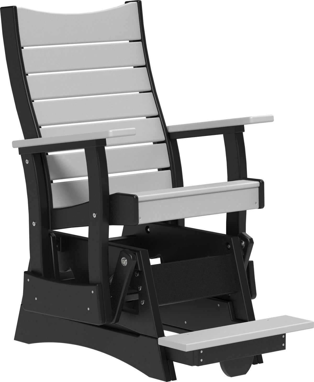 2' Contour Balcony Glider Dove Gray & Black