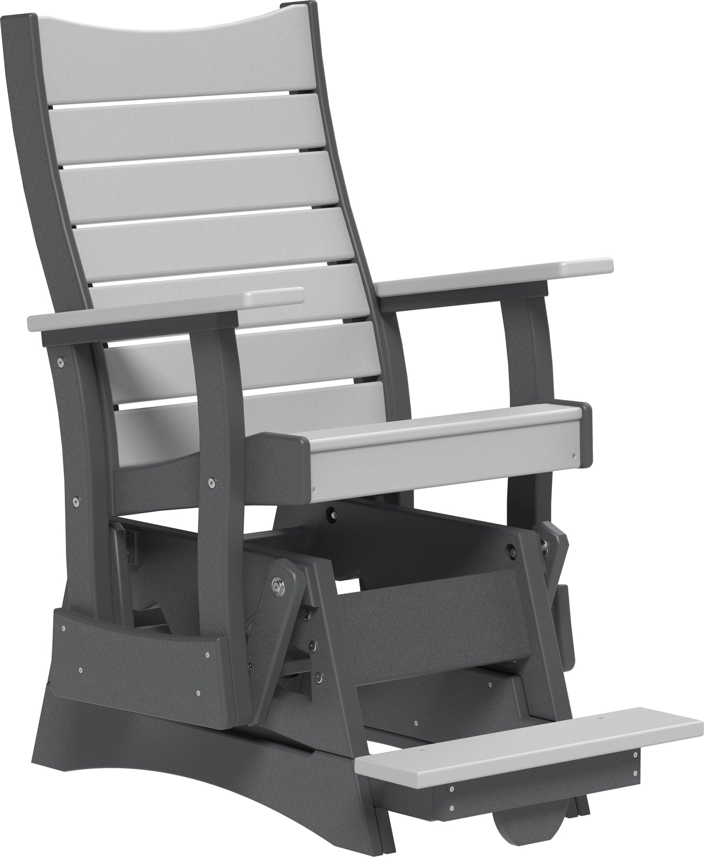 2' Contour Balcony Glider Dove Gray & Slate