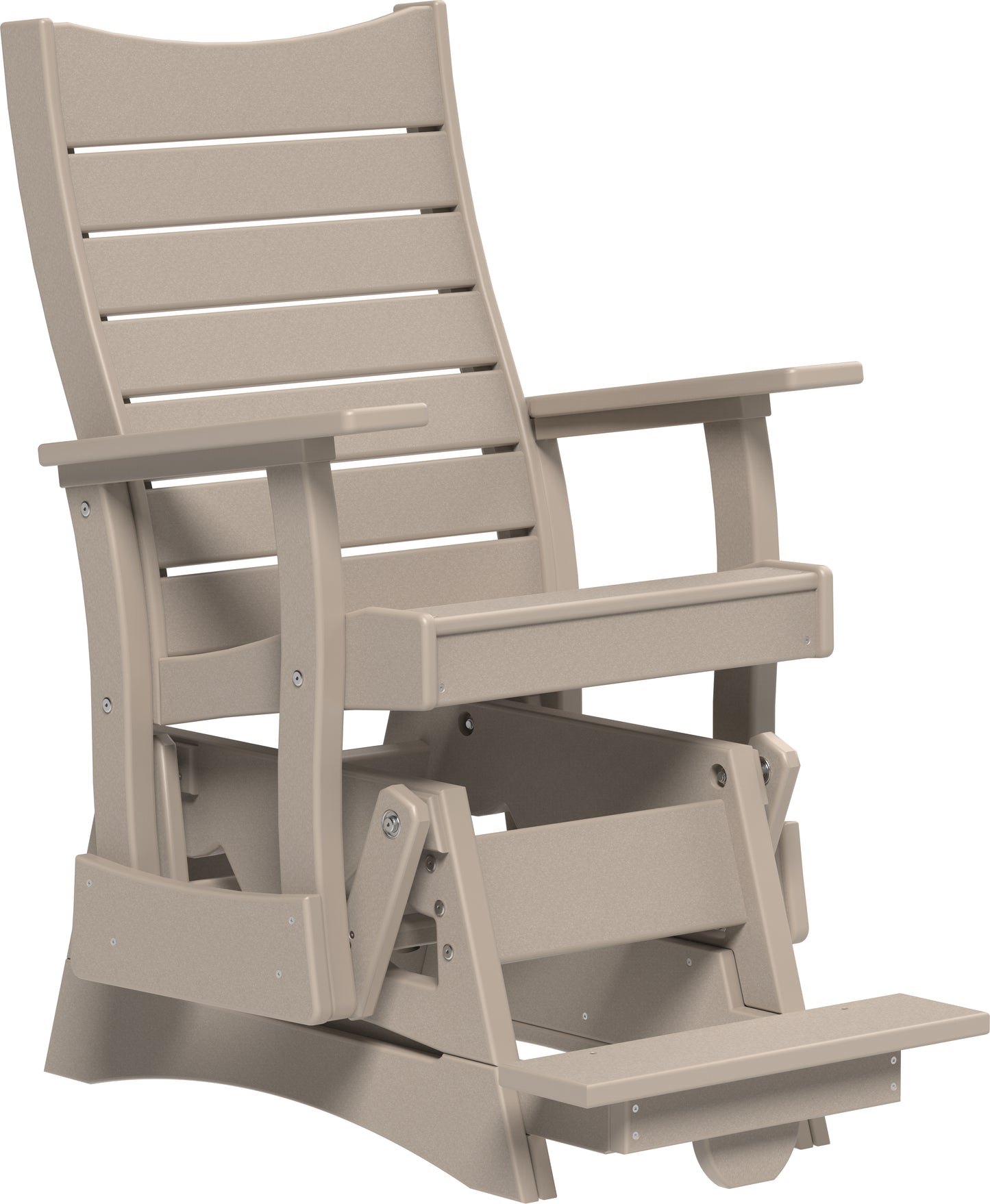 2' Contour Balcony Glider Weatherwood