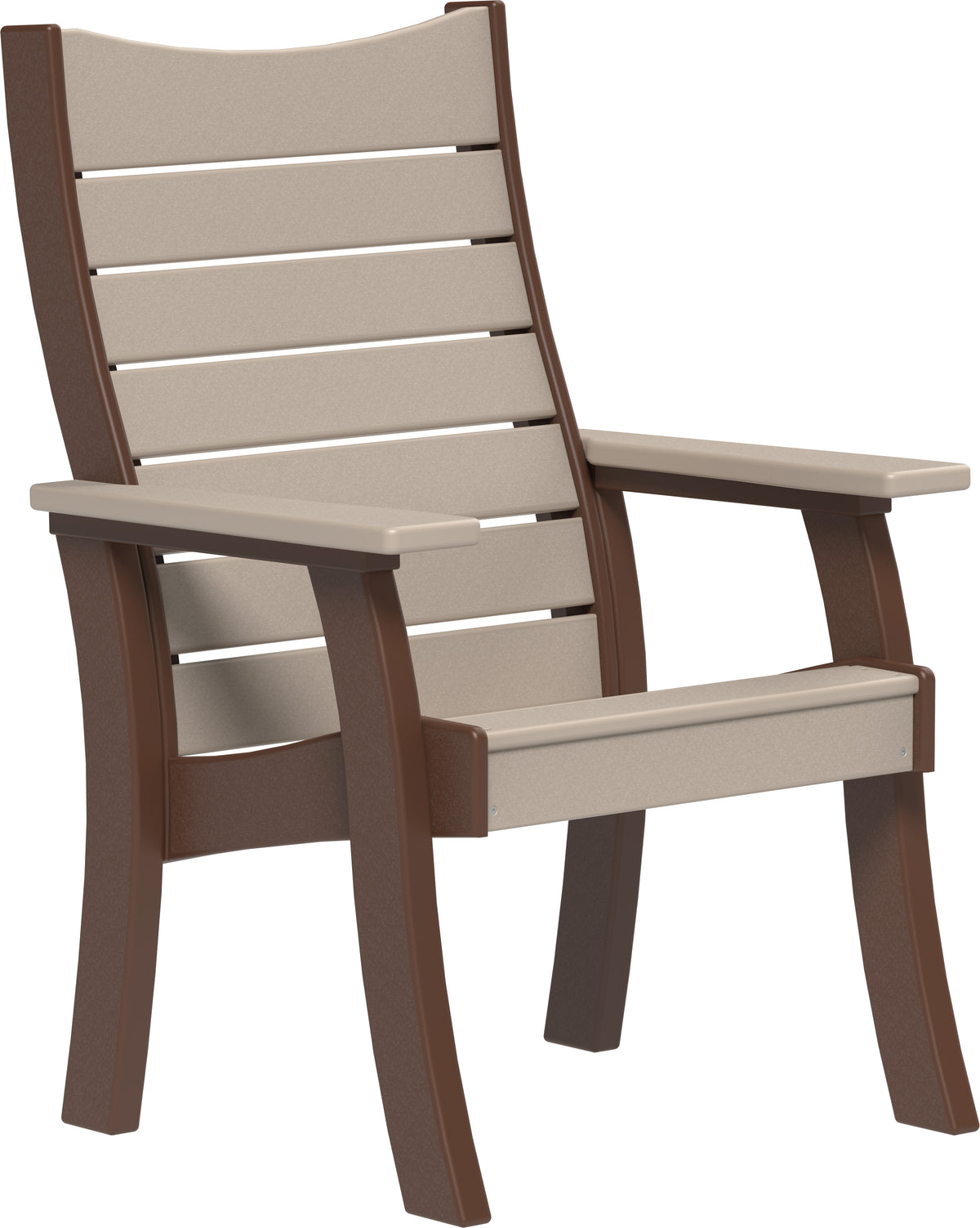 2' Contour Bench Weatherwood & Chestnut Brown