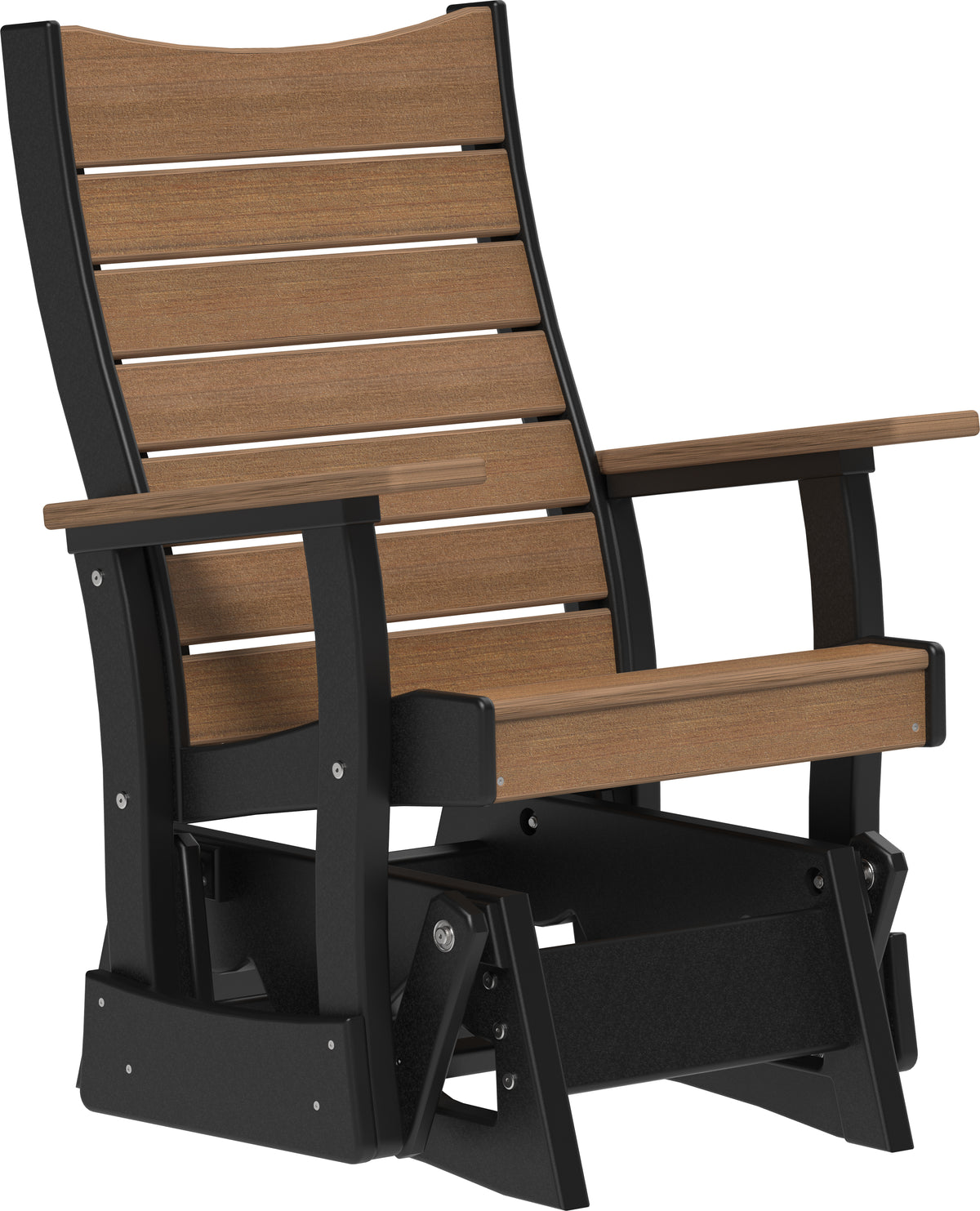 2' Contour Glider Antique Mahogany & Black