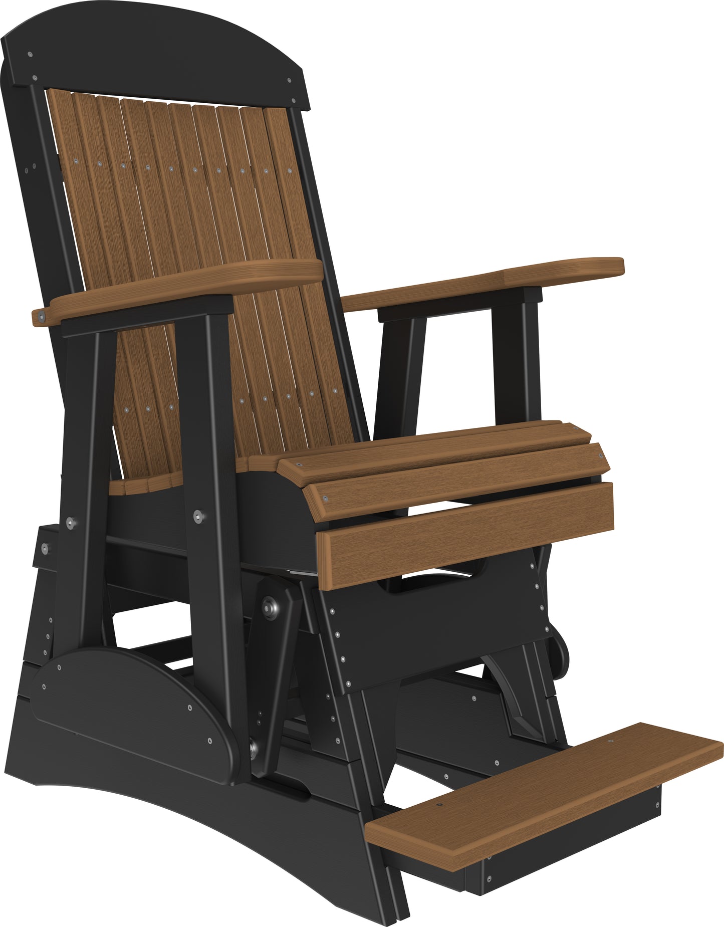 2' Classic Balcony Glider Antique Mahogany & Black