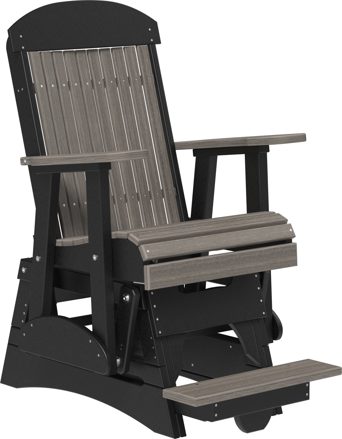 2' Classic Balcony Glider Coastal Gray & Black