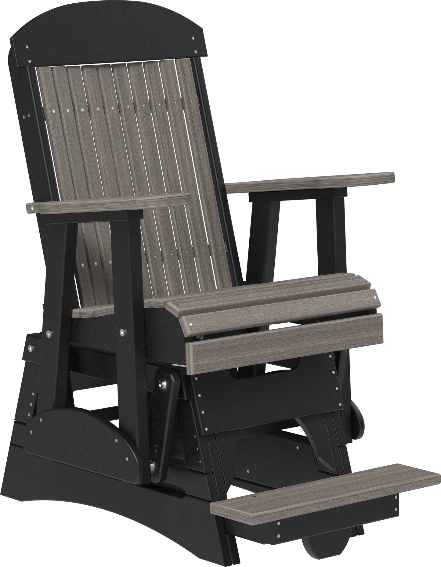 2' Classic Balcony Glider Coastal Gray & Black