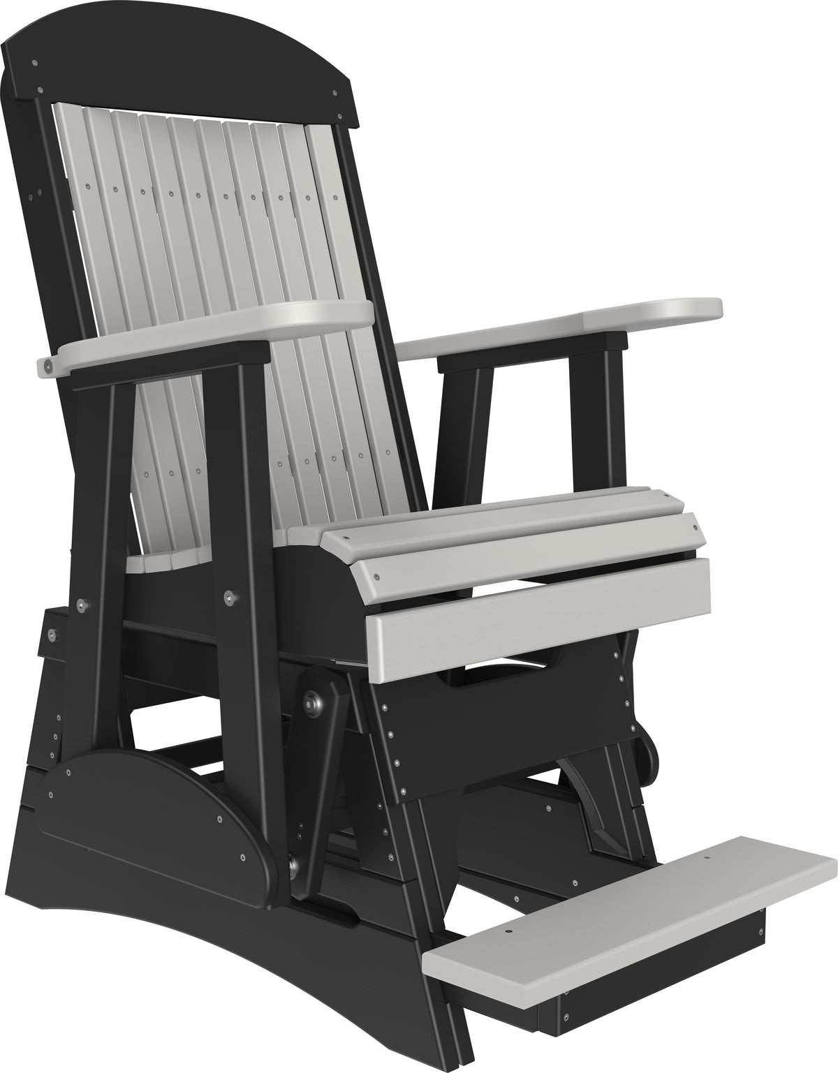 2' Classic Balcony Glider Dove Gray & Black