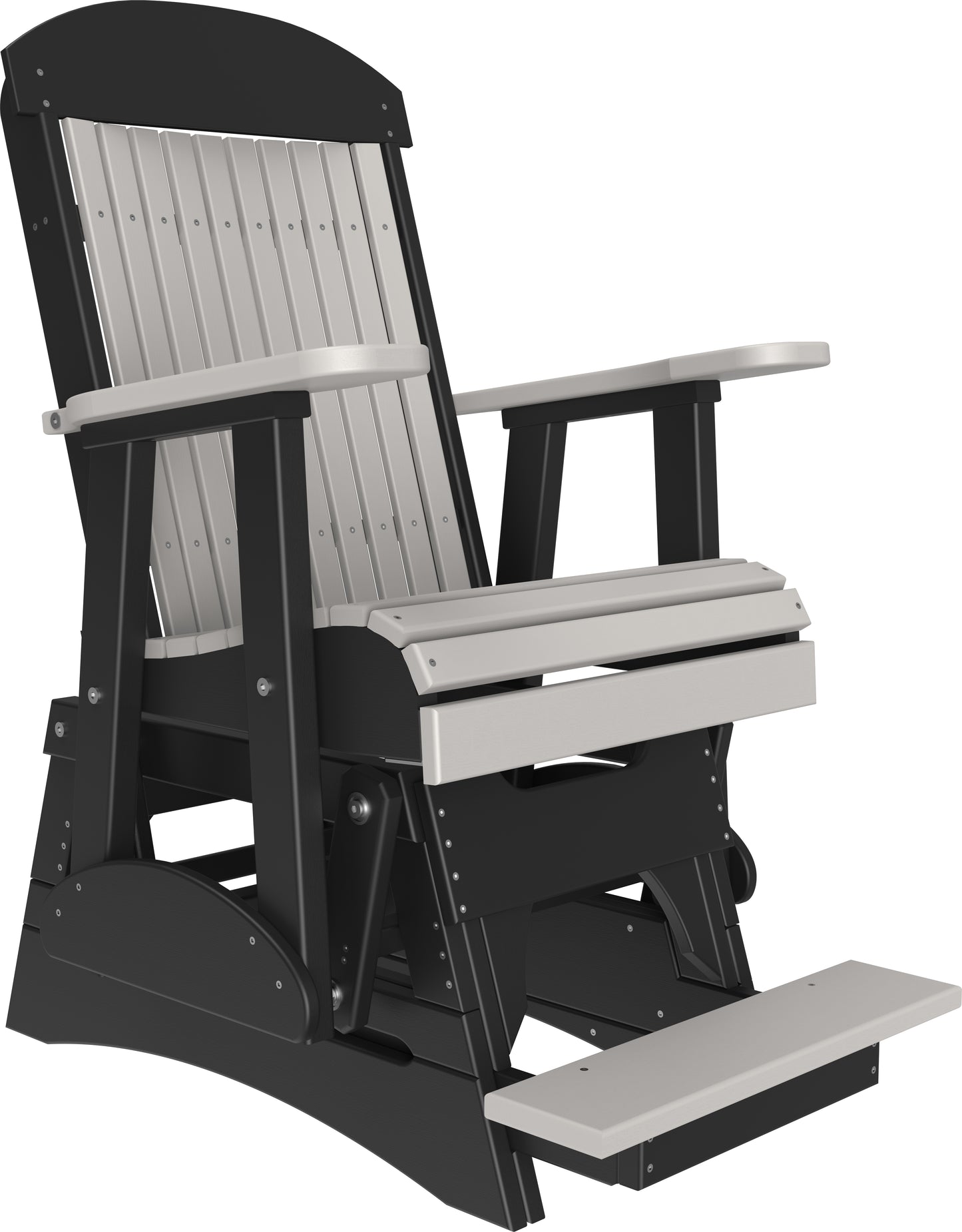 2' Classic Balcony Glider Dove Gray & Black