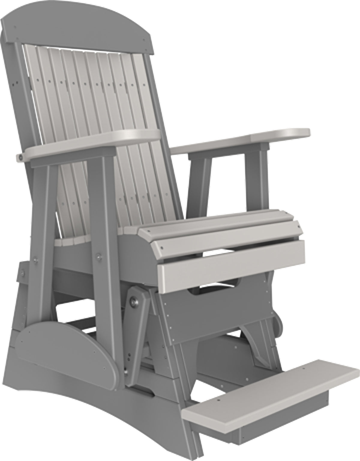 2' Classic Balcony Glider Dove Gray & Slate