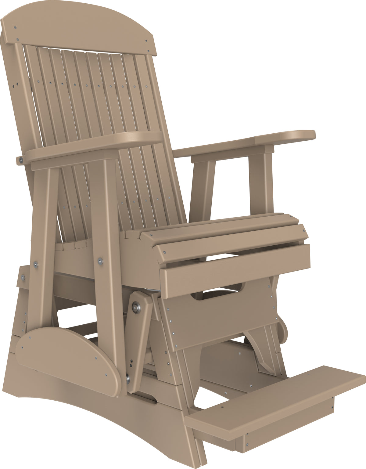 2' Classic Balcony Glider Weatherwood