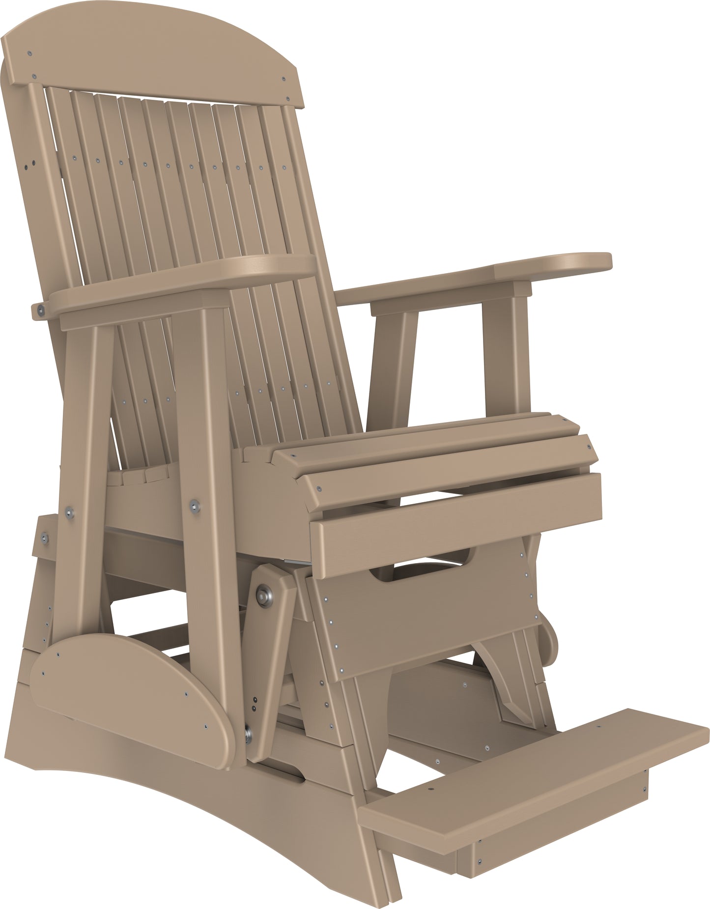 2' Classic Balcony Glider Weatherwood