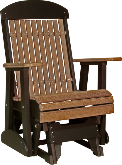 2' Classic Glider Antique Mahogany & Black