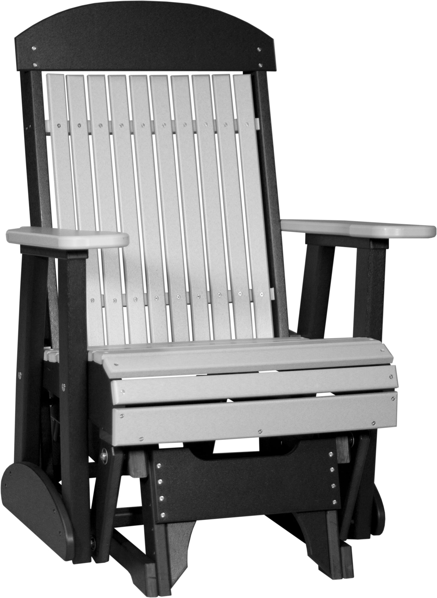 2' Classic Glider Dove Gray & Black