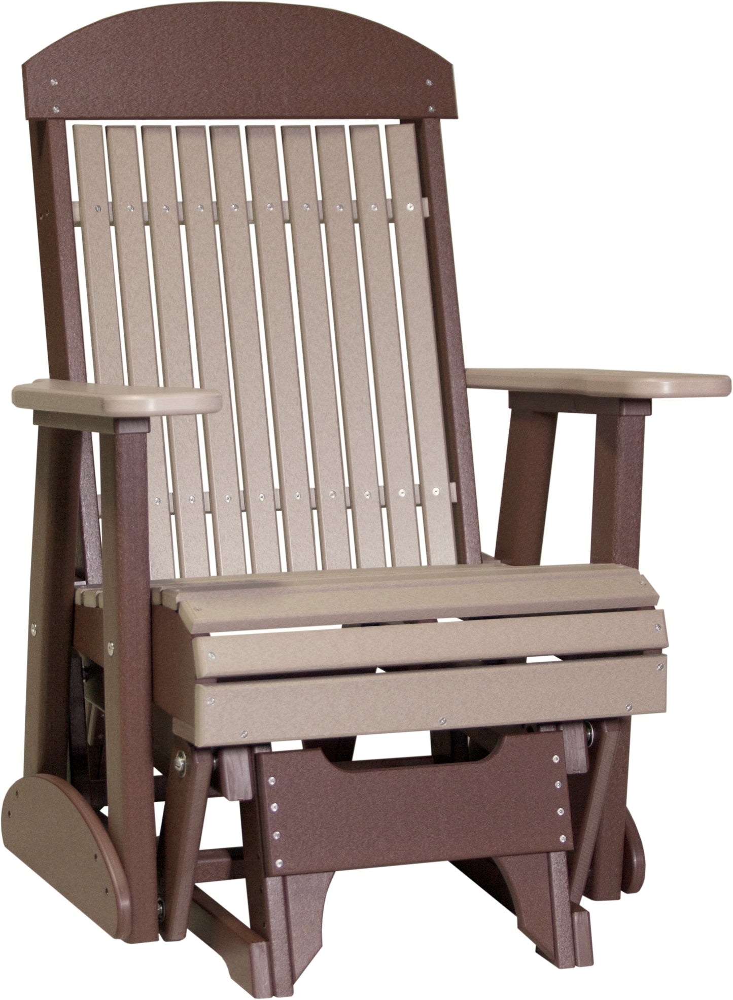 2' Classic Glider Weatherwood & Chestnut Brown